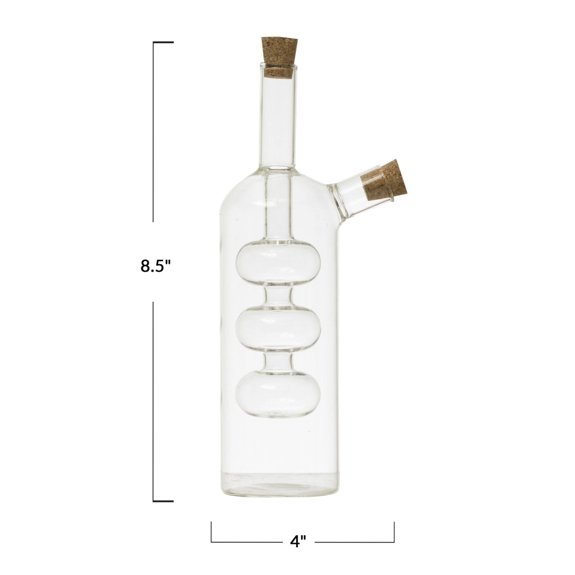 Hello Honey® 8.5" Hand-Blown Glass Oil & Vinegar Cruet